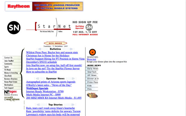 1997 StarNet homepage